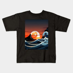 The Great Wave mashup Kids T-Shirt